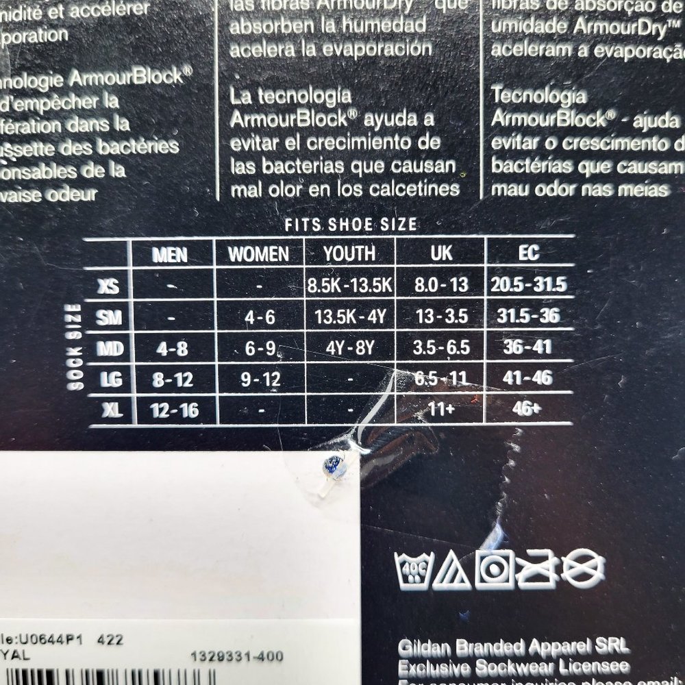 Under Armour Training Socks Blue Athletic Football 1329331-400 Soccer Futbol S - Picture 8 of 11